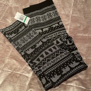Wallflower Fleece Lined Leggings/Tights Polar Bear, Xmas Tree Design  FIRM PR